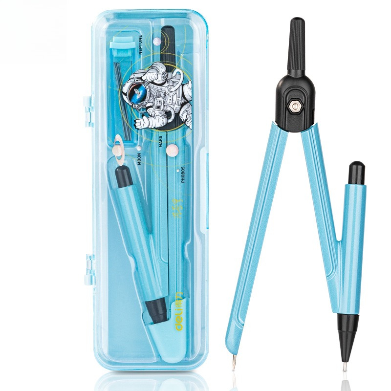 Compass Geometry Set - ชุดวงเวียนโลหะสำหรับนักเรียน/นักศึกษา วาดเขียนแบบง่าย ใช้ในสำนักงาน/วิศวกรรม/งานเขียนแบบ เครื่องเขียนเรขาคณิต อุปกรณ์วัดความแม่นยำ