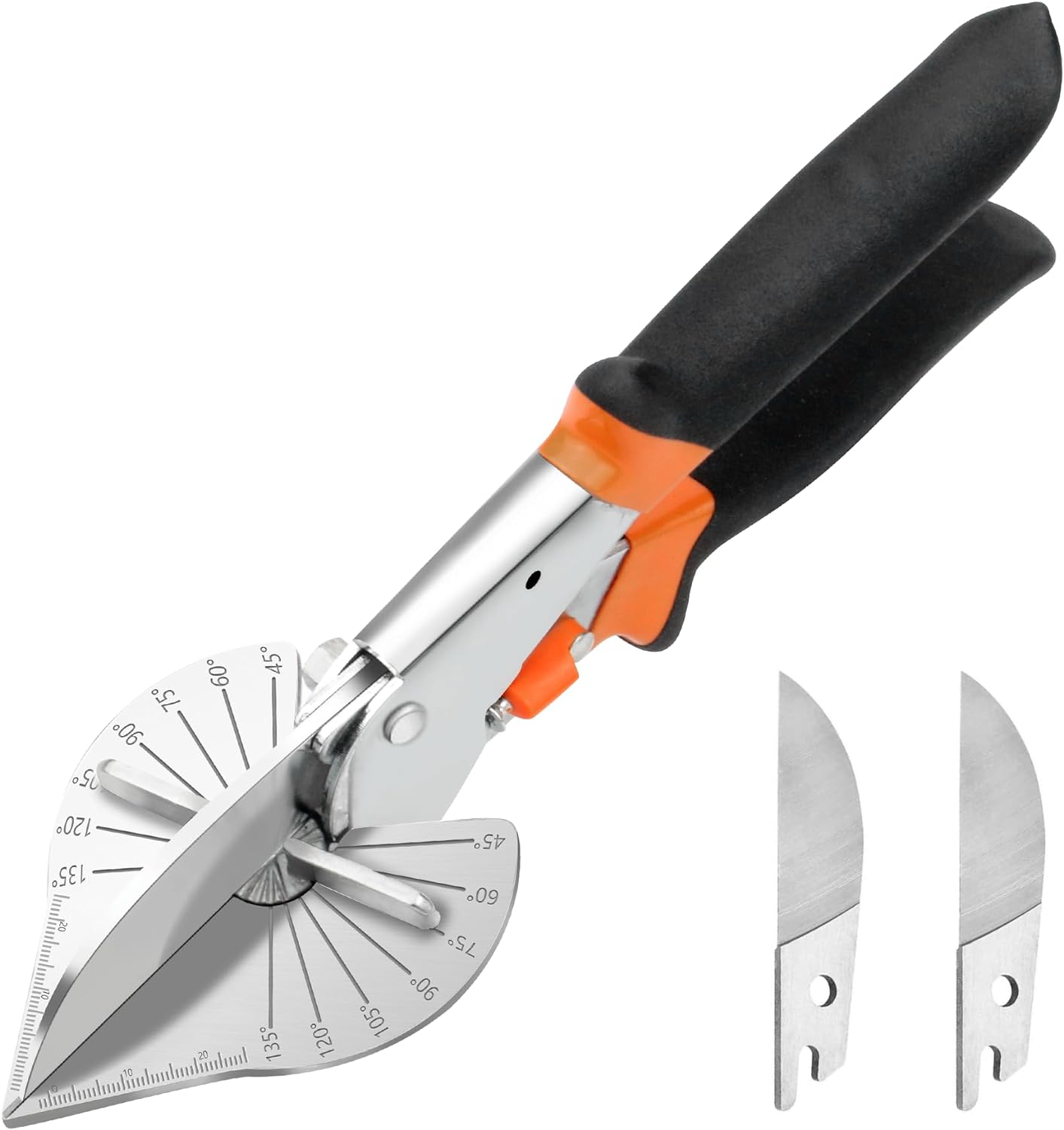 Scissors Stainless Craft - กรรไกรตัดมุมปรับได้ 45-135 องศา, ใบมีด SK5 แบบเปลี่ยนได้สำหรับตัดแต่งมุม