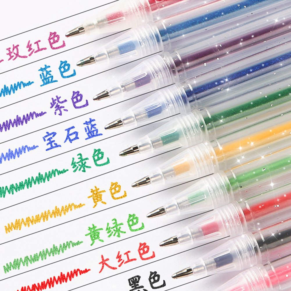 Gel Ink Pen Set - ชุดปากกาเจลกลิตเตอร์ หมึกไหลลื่น สำหรับเป็นของขวัญในวันหยุด