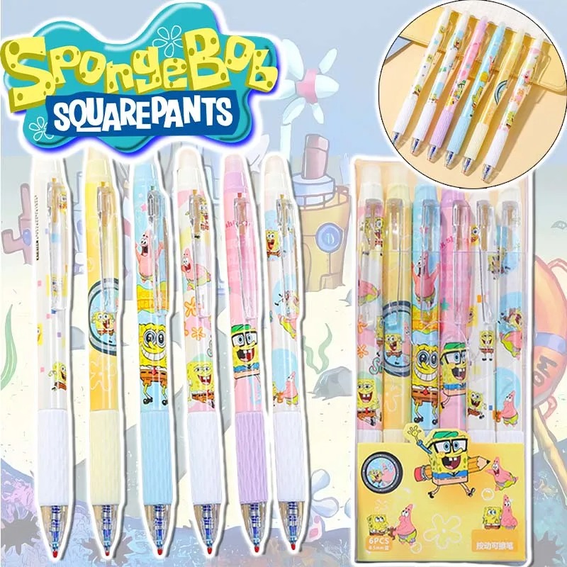 6 ชิ้น/เซ็ตสพันจ์บ็อบ คาวาอิปา - Gel Ink Pen Set บทวิจารณ์และราคา