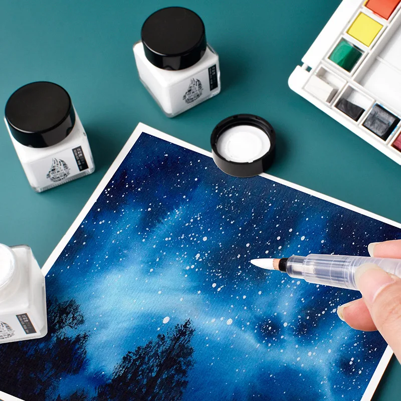 30ML หมึกสีขาว High-Gloss ศิลป - Correction Fluid White บทวิจารณ์และราคา