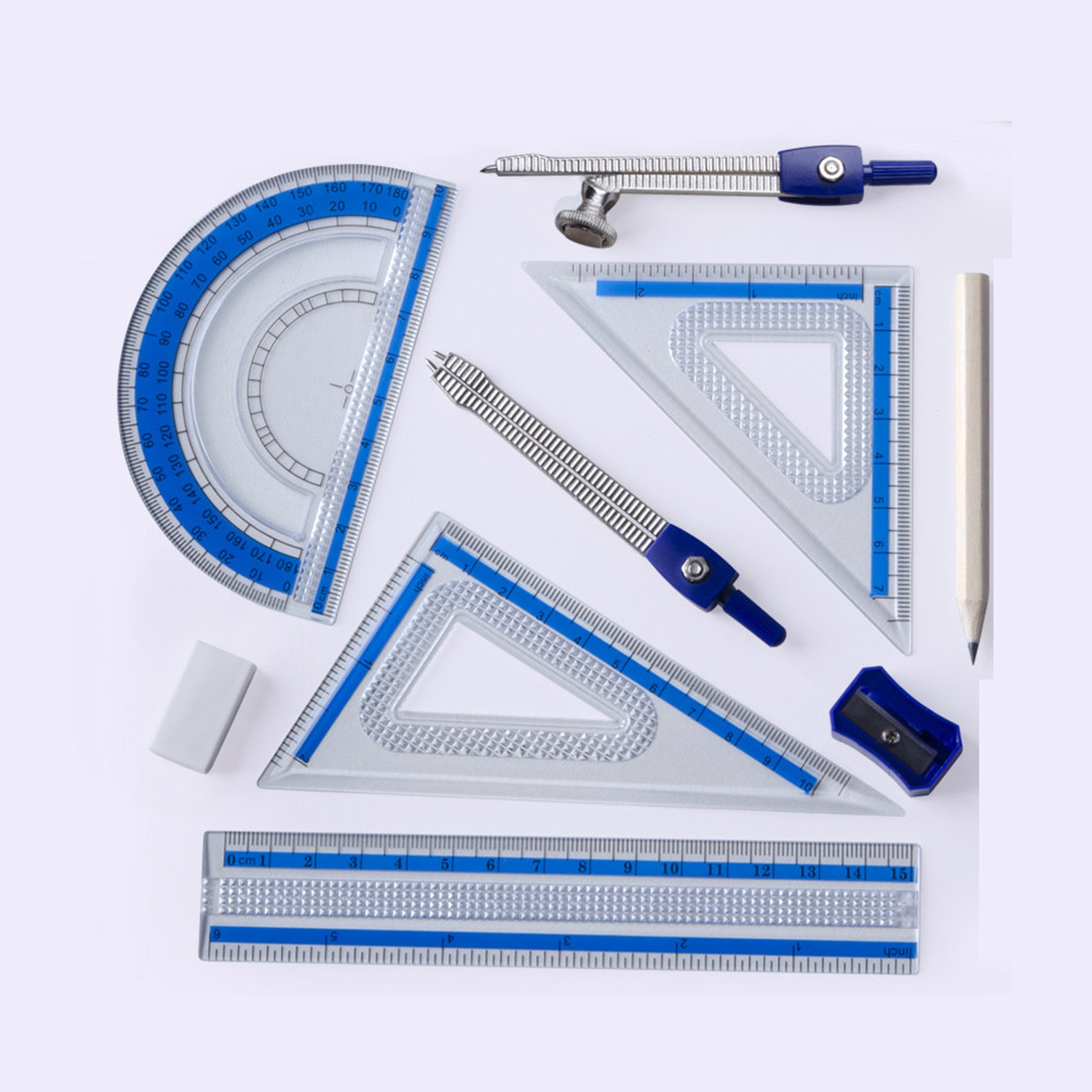 ชุดเครื่องเขียนคณิตศาสตร์ 10 ช - Compass Geometry Set บทวิจารณ์และราคา