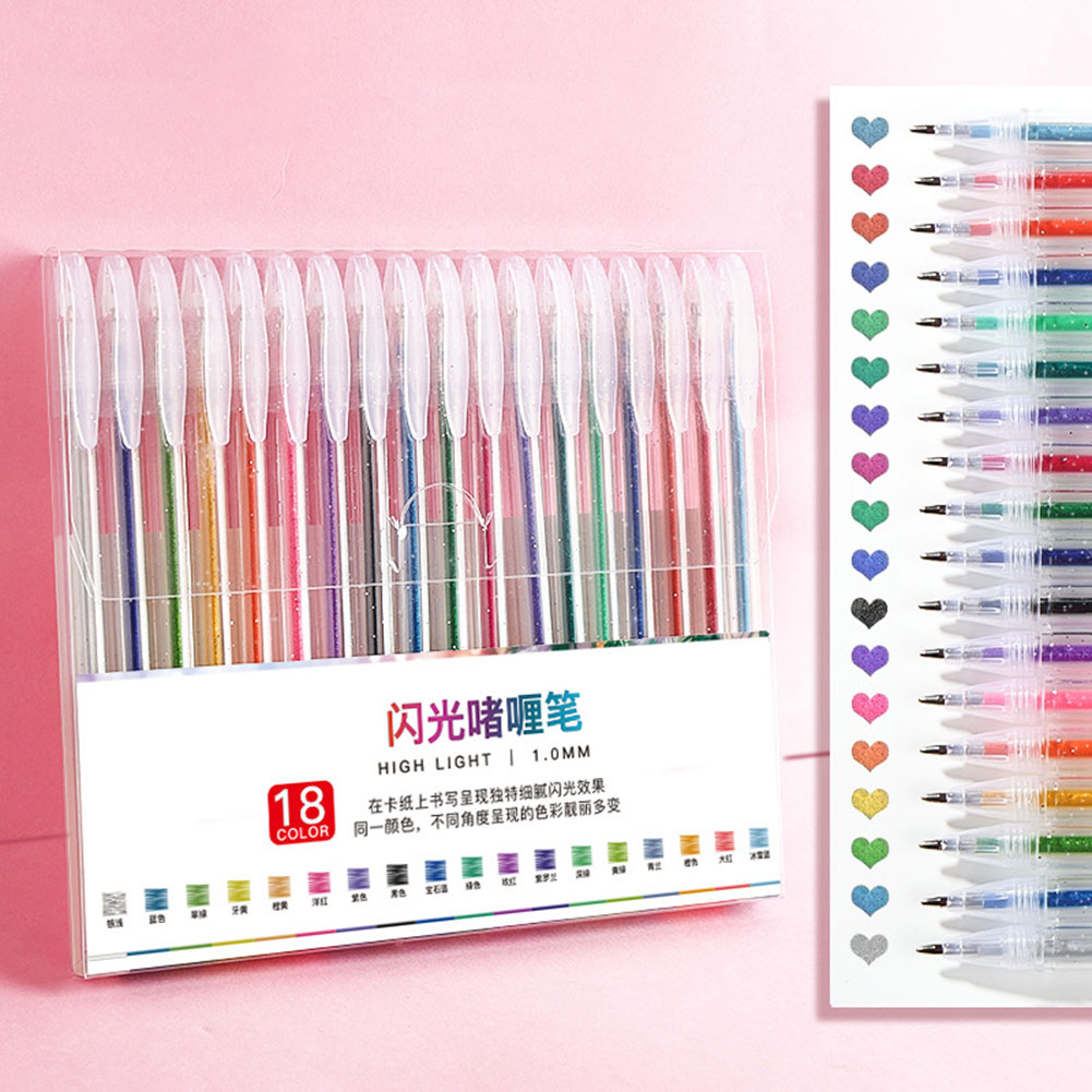 ชุดปากกาเจลกลิตเตอร์ หมึกไหลลื - Gel Ink Pen Set บทวิจารณ์และราคา