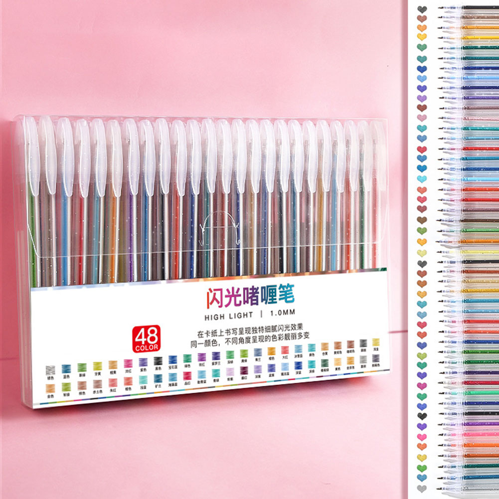 ชุดปากกาเจลกลิตเตอร์ หมึกไหลลื - Gel Ink Pen Set บทวิจารณ์และราคา