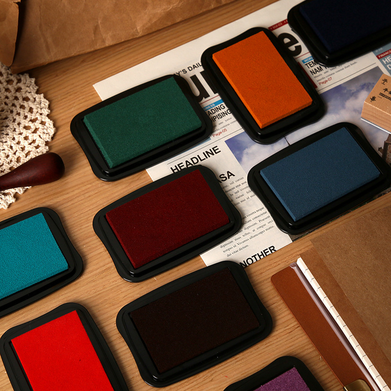 12 สี Vintage สีทึบขนาดใหญ่หมึ - Self Inking Stamp บทวิจารณ์และราคา