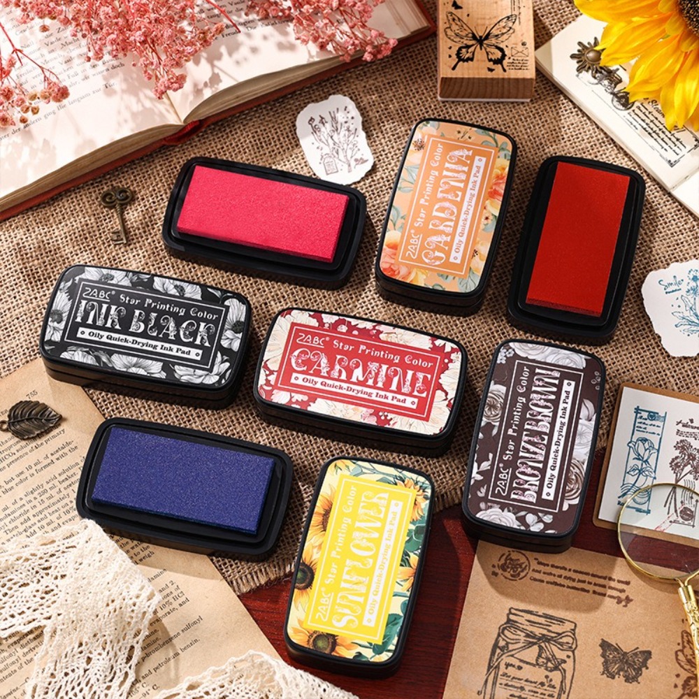 แผ่นหมึกสีสันสดใสรูปทรงสี่เหลี - Self Inking Stamp บทวิจารณ์และราคา