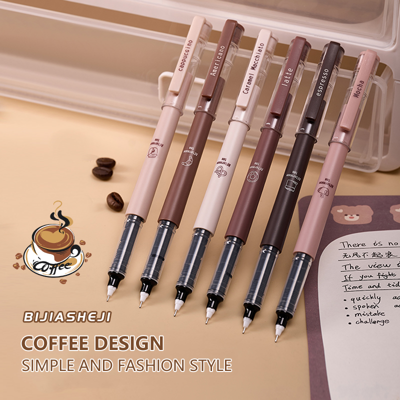 ปากกาเจลชุดน้ำชายามบ่าย 6 ด้าม - Gel Ink Pen Set บทวิจารณ์และราคา