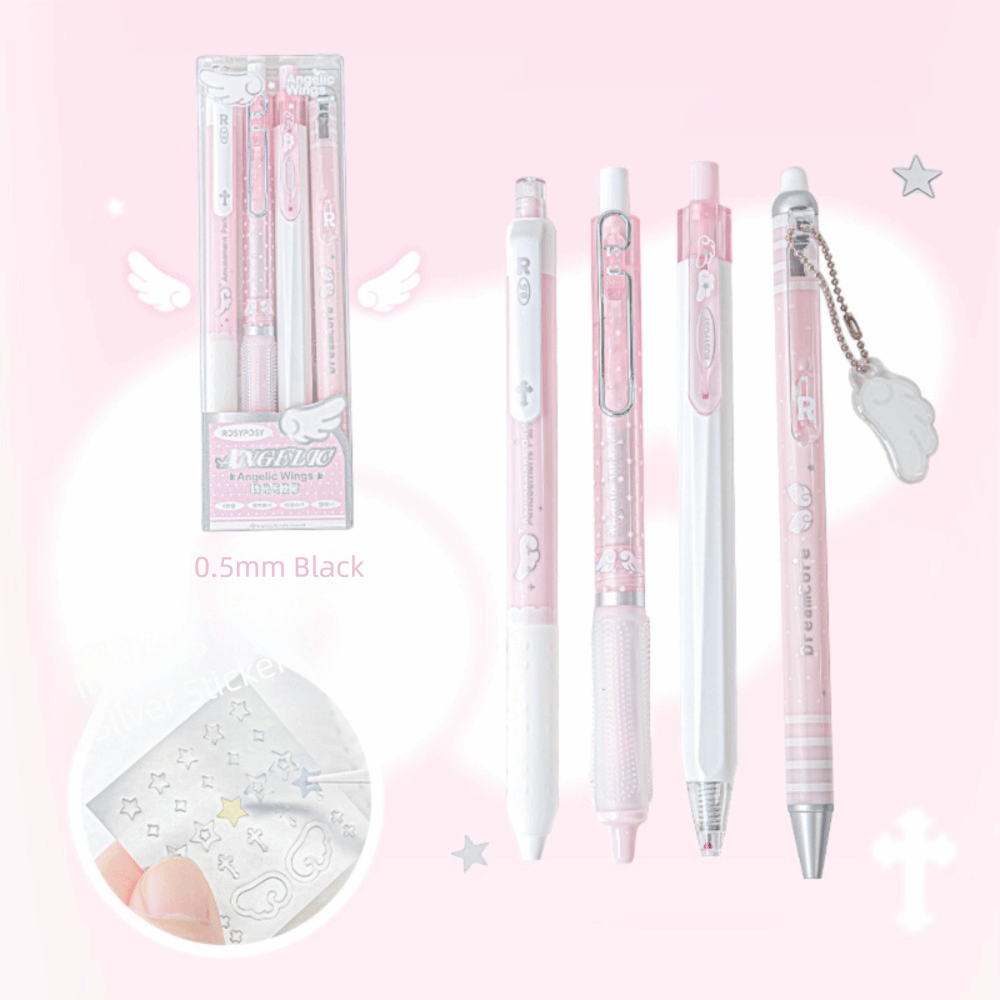 ปากกาเจลลายปีกนางฟ้า คุณภาพสูง - Gel Ink Pen Set บทวิจารณ์และราคา